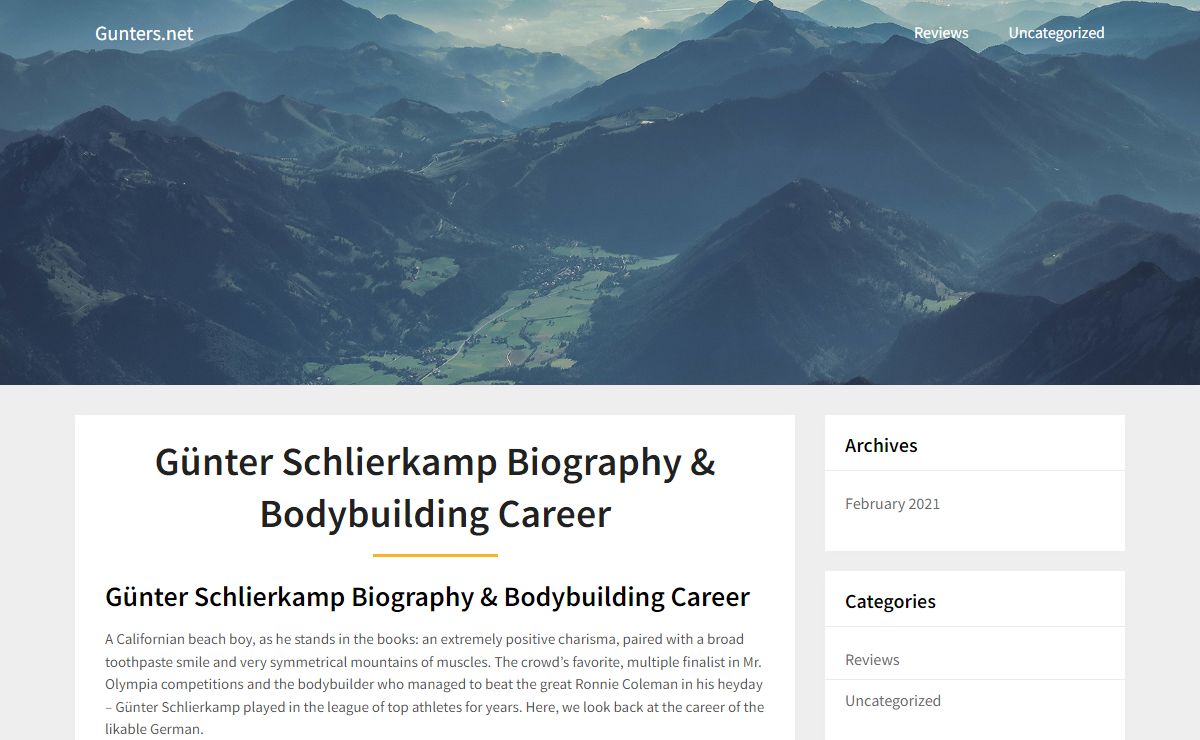 Günter Schlierkamp Biography & Bodybuilding Career - Gunters.net .net