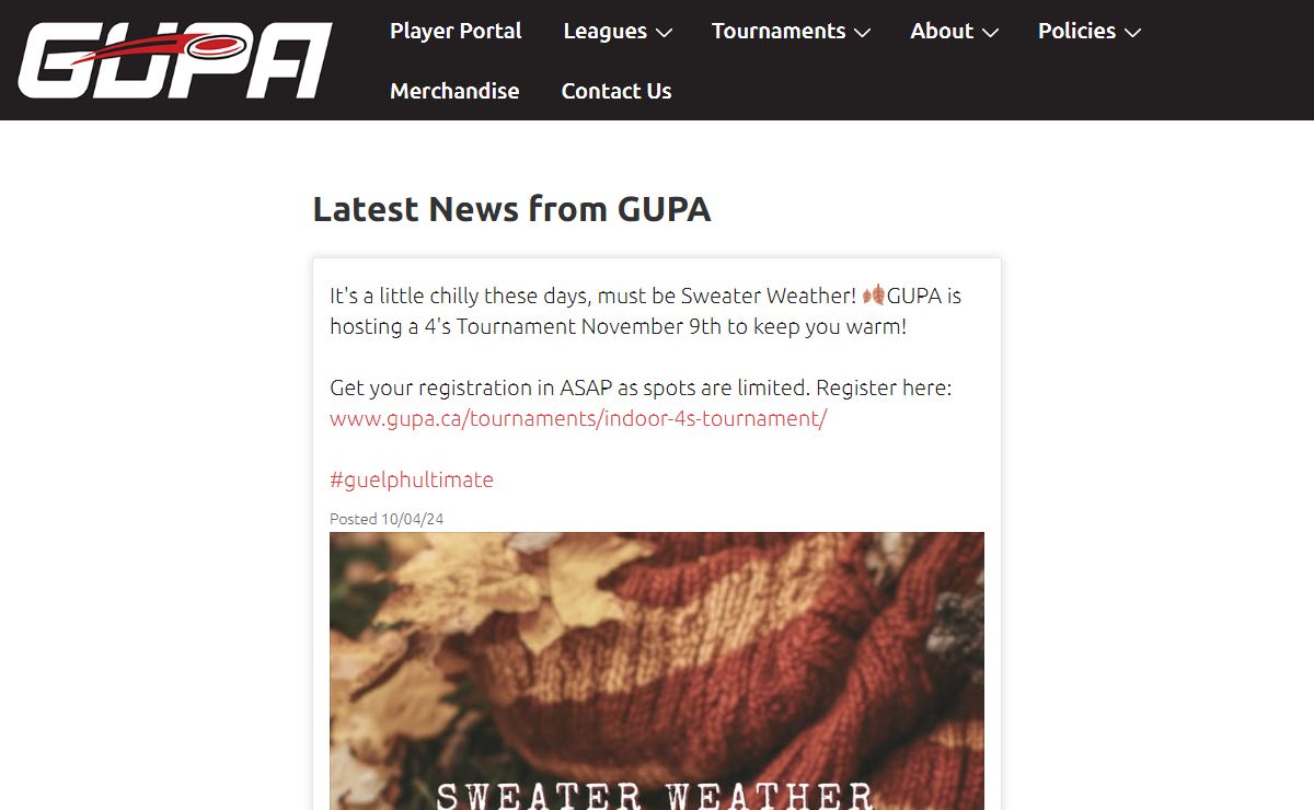 GUPA | Guelph Ultimate Frisbee