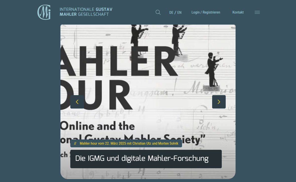 Startseite - Internationale Gustav Mahler Gesellschaft