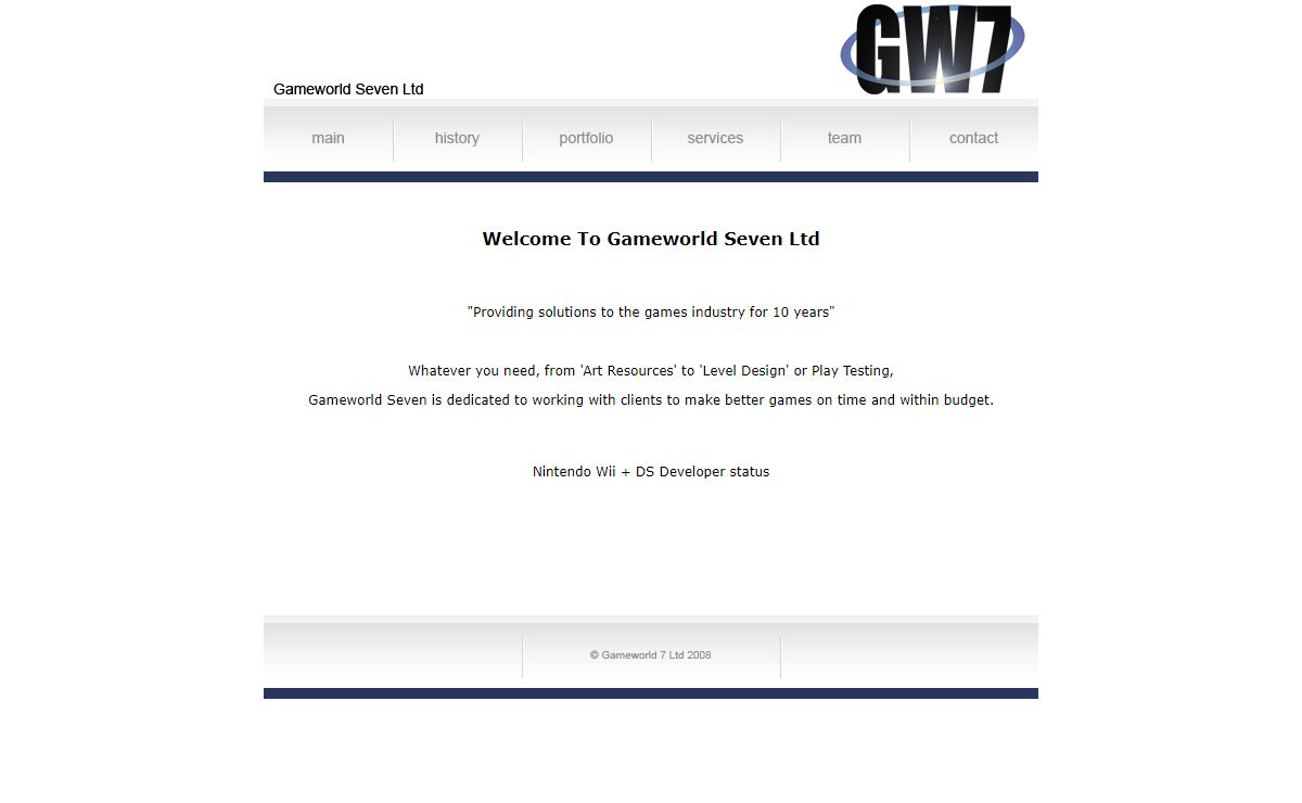 Welcome to Gameworld 7 Ltd