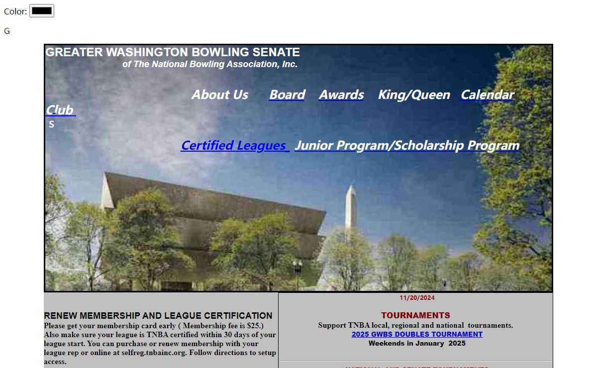 Greater Washington Bowling Senate