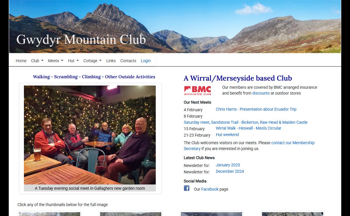 Home page | Gwydyr Mountain Club