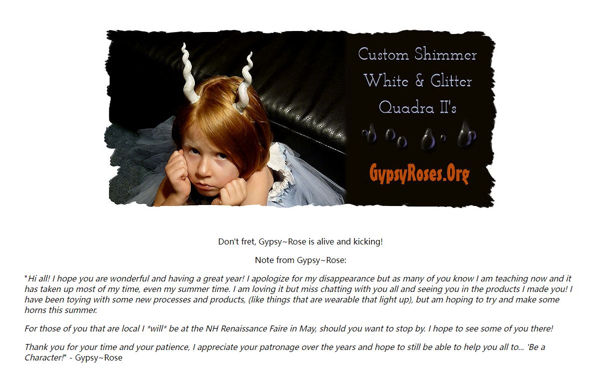 Gypsy~Rose's fine costume horns