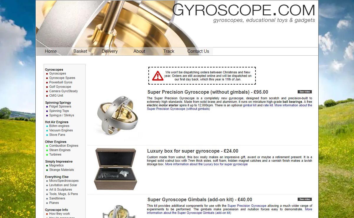 Gyroscope.com - gyroscopes, educational toys and gadgets