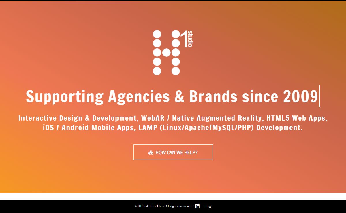 H1Studio: We Solve! - 3d visualisation, HTML5, CSS3, Wordpress, E-Commerce, 8th Wall Augmented Reality, WebAR, Native AR apps, interactive, digital media, design, graphics: Home Page