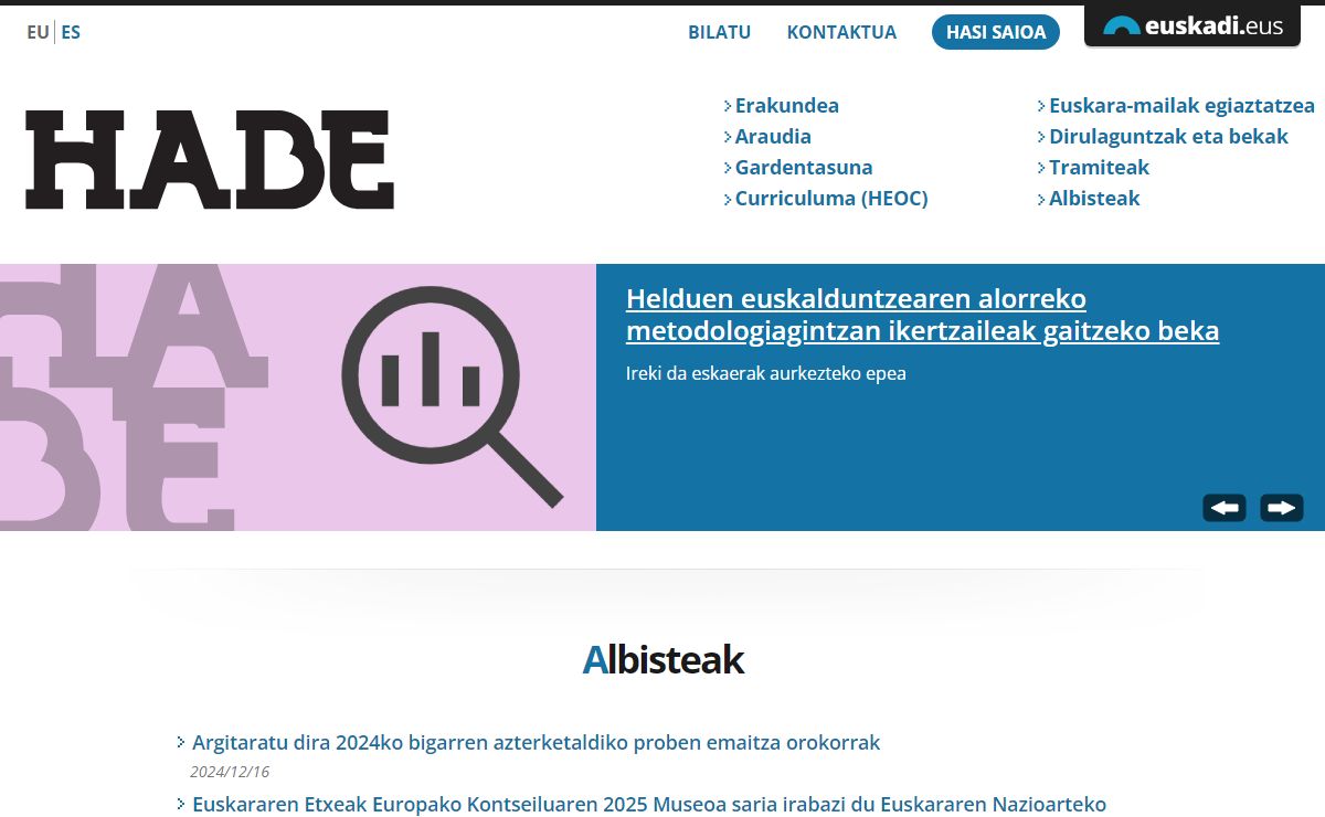 HABE - Helduen Alfabetatze eta Berreuskalduntzerako Erakundea