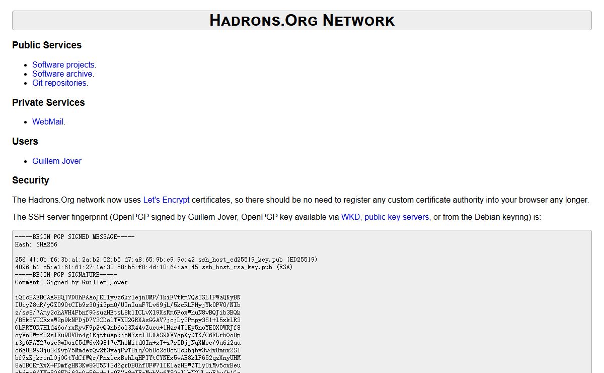 Hadrons Network