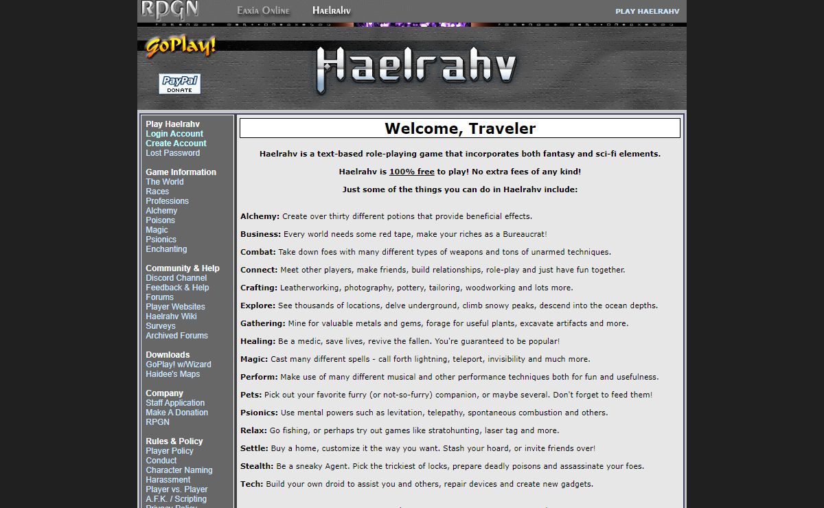 Haelrahv: A new world in gaming...