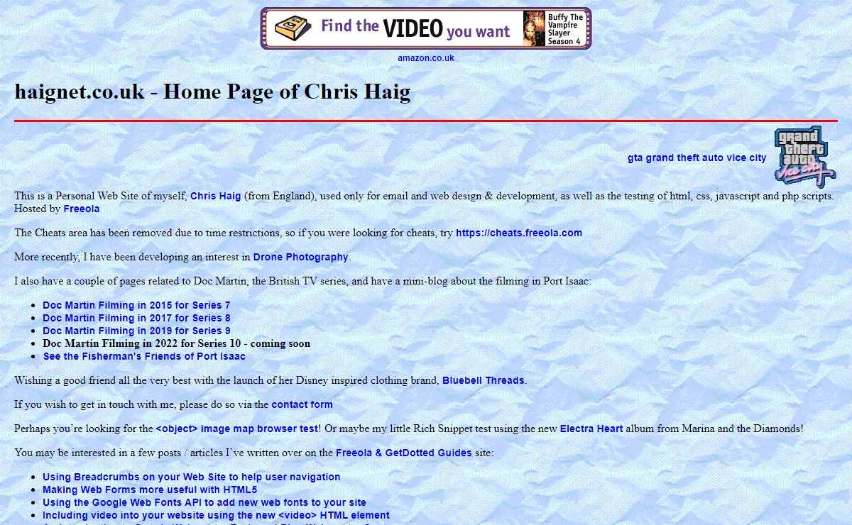 haignet.co.uk - Home Page of Chris Haig