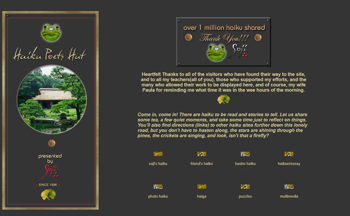 Haiku Poet's Hut: Haiku and Haiku Related Poetry by soji