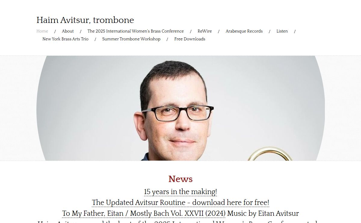 Haim Avitsur, trombone - Haim Avitsur, Trombone