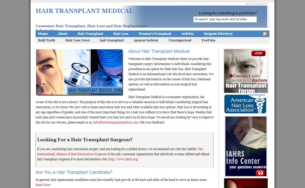 Hair Transplant MedicalHair Transplant Medical | Learn the basics of hair transplants, questions to ask your hair transplant doctor and other hair loss options from hair transplant medical.