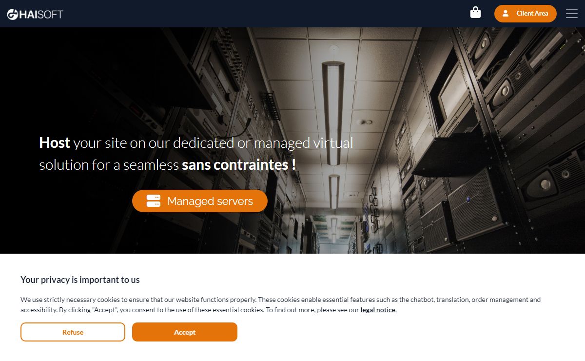 Managed dedicated servers and cloud computing for the hosting of your website - HaiSoft