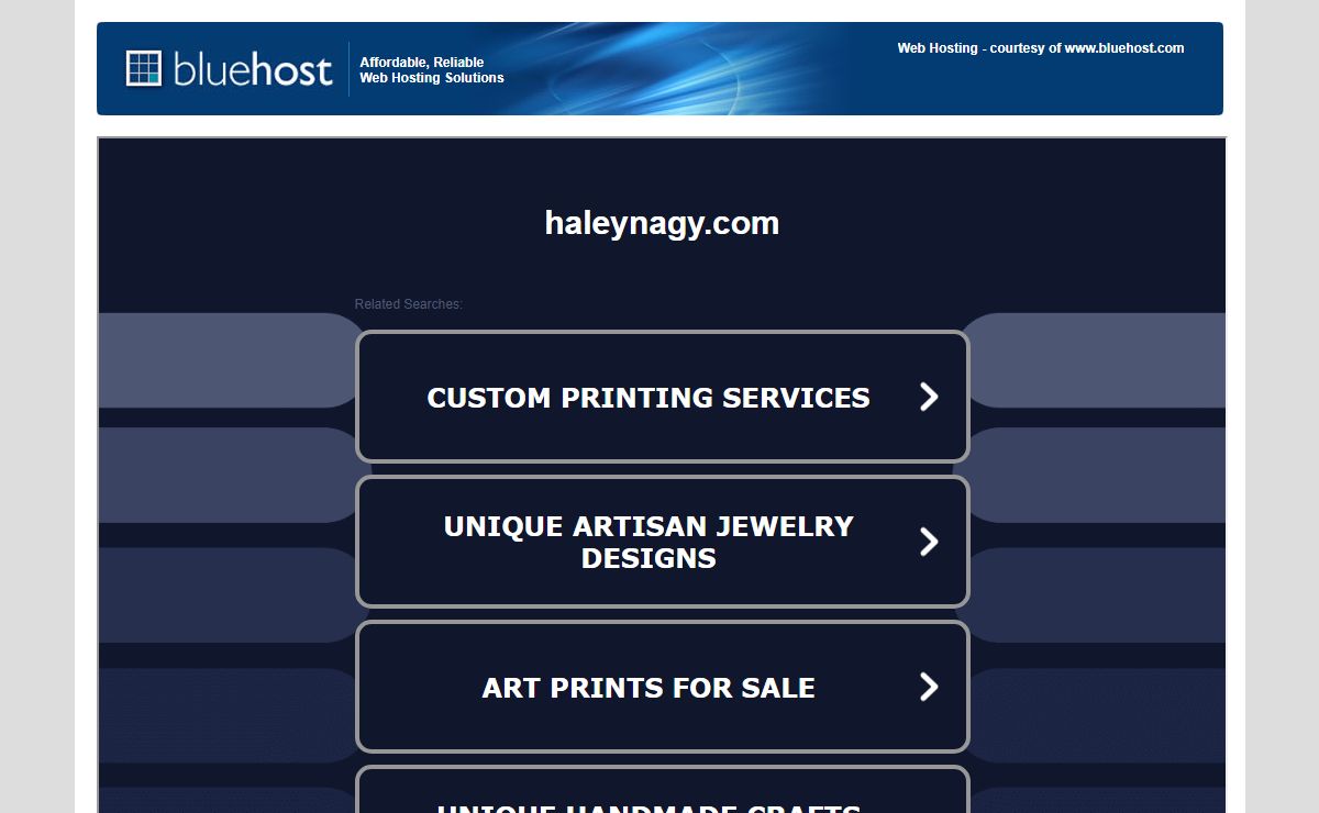 Welcome haleynagy.com - BlueHost.com