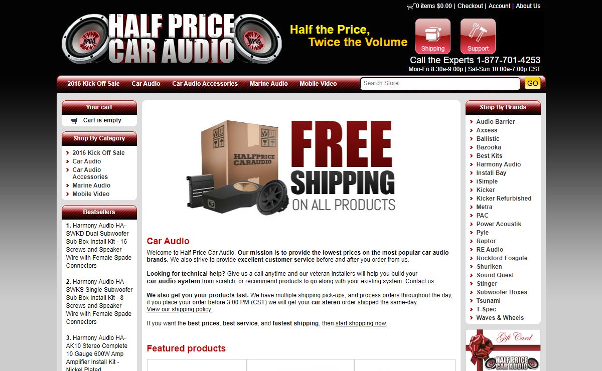 Car Audio for Half the Price, Speakers, Subwoofers, Amplifiers and more.