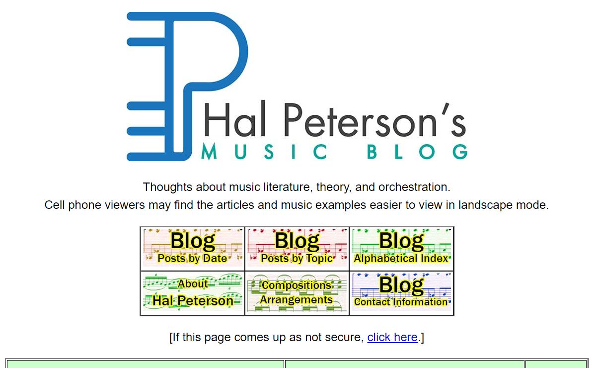 Hal Peterson's Music Blog