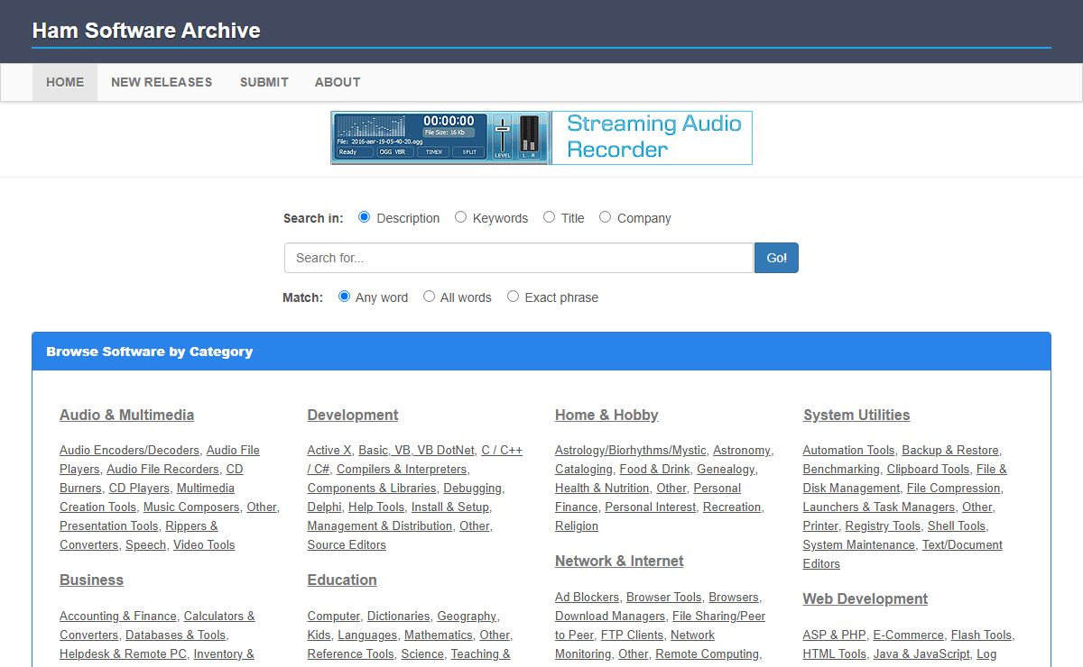 HAM Software Directory