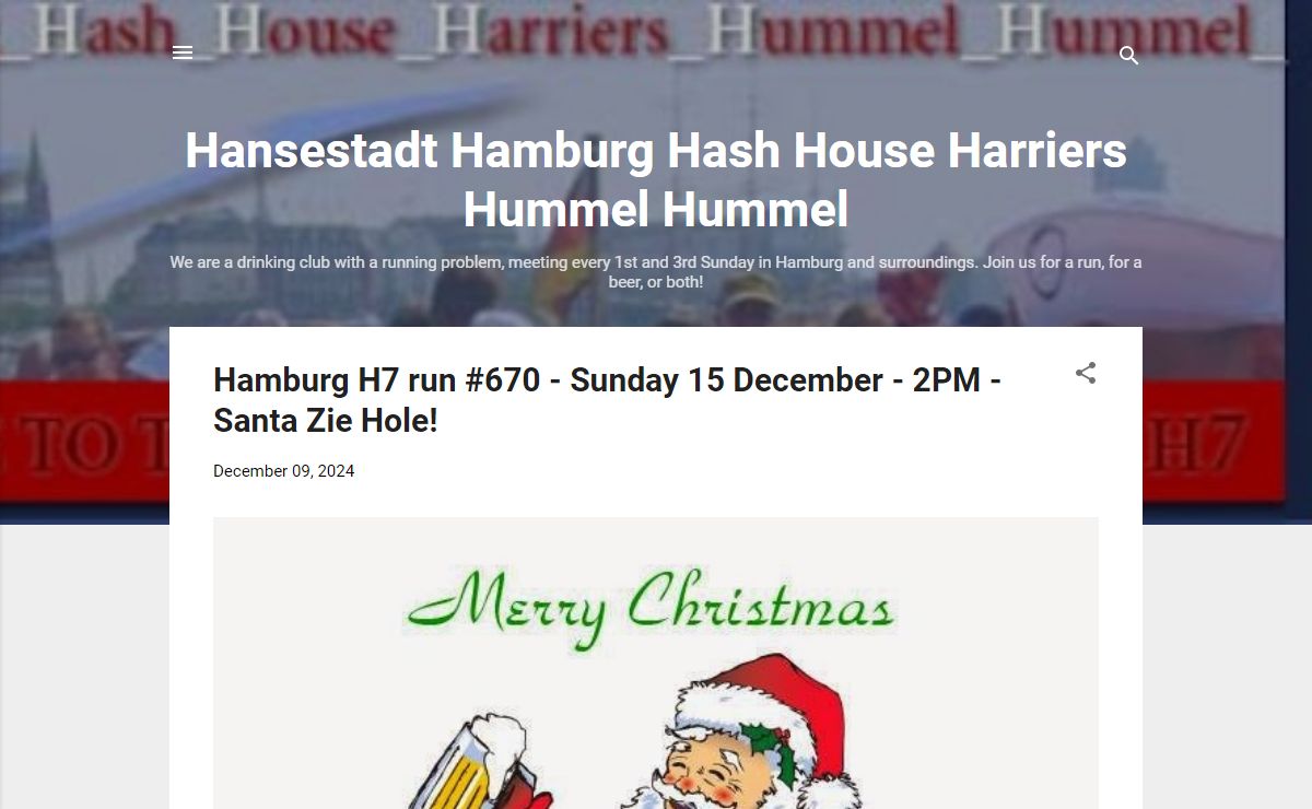Hansestadt Hamburg Hash House Harriers Hummel Hummel