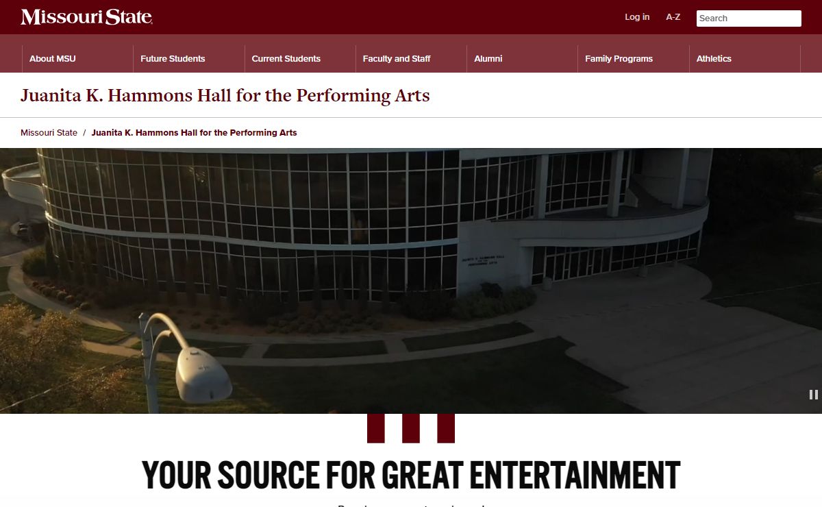 Juanita K. Hammons Hall for the Performing Arts - Juanita K. Hammons Hall for the Performing Arts - Missouri State