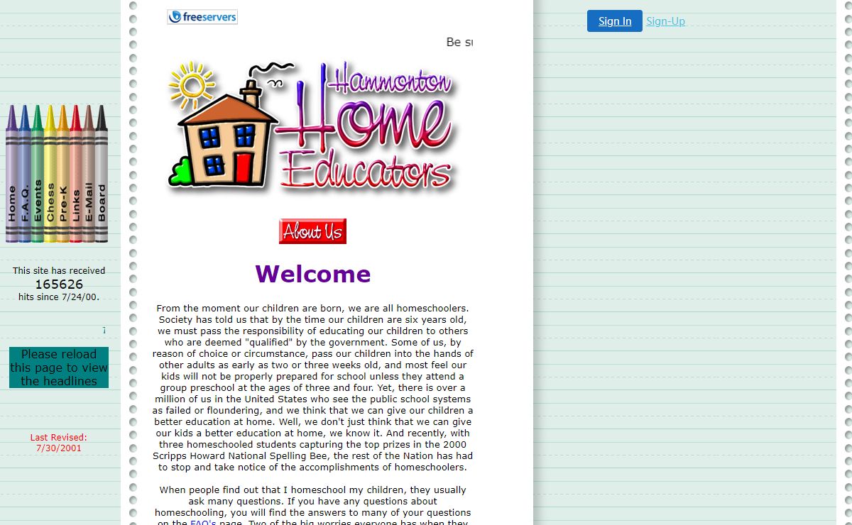 Hammonton Home Educators: School, Early Childhood