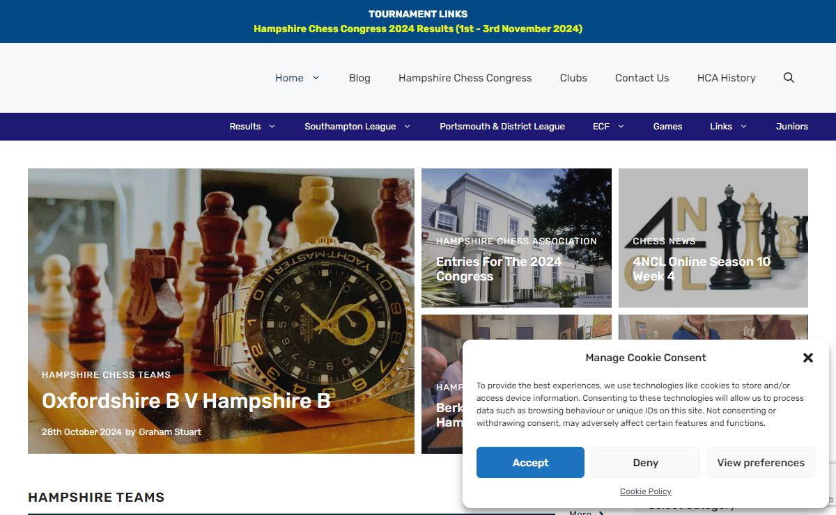 Hampshire Chess Association – founded 1890