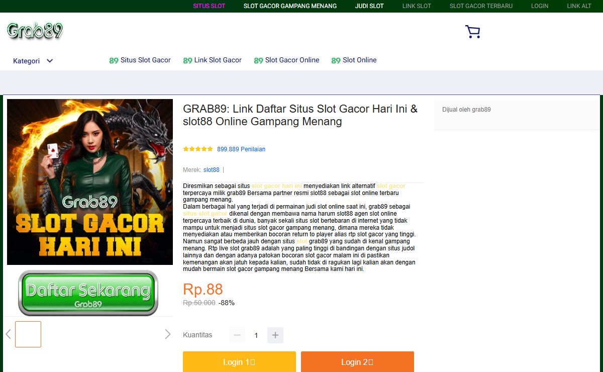 GRAB89: Link Daftar Situs Slot Gacor Hari Ini & slot88 Online Gampang Menang