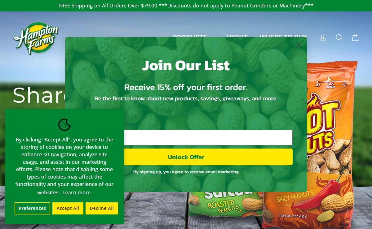 Hampton Farms | The Leading Roaster of In-Shell Peanuts