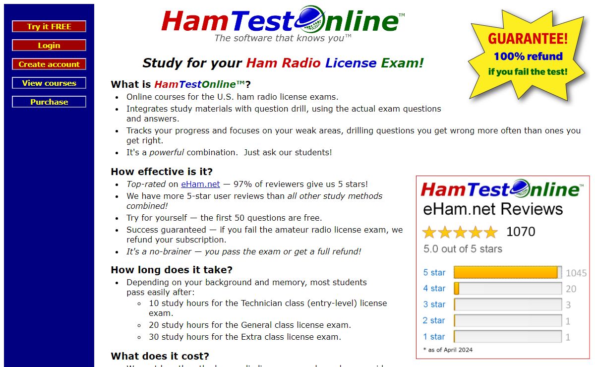 HamTestOnline - Study for your Ham Radio License Exam