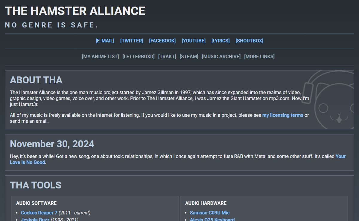 The Hamster Alliance | No genre is safe.