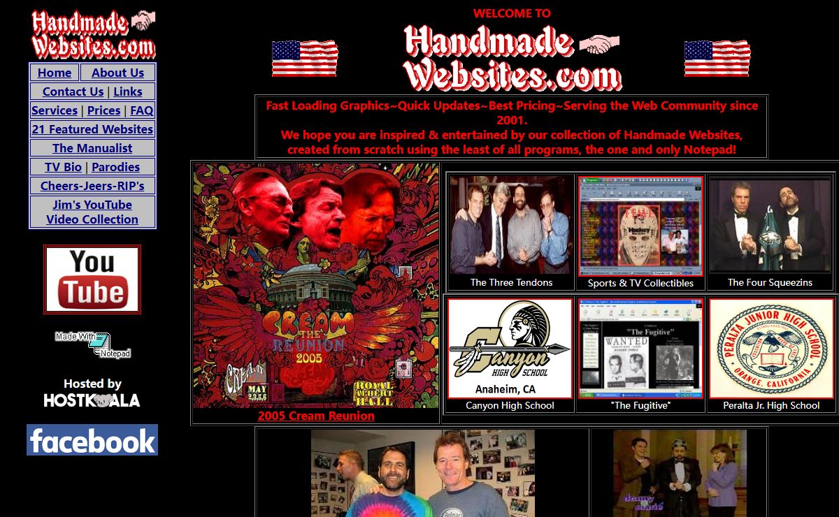Welcome to HandmadeWebsites.com...Twice As Nice for Half the Price!