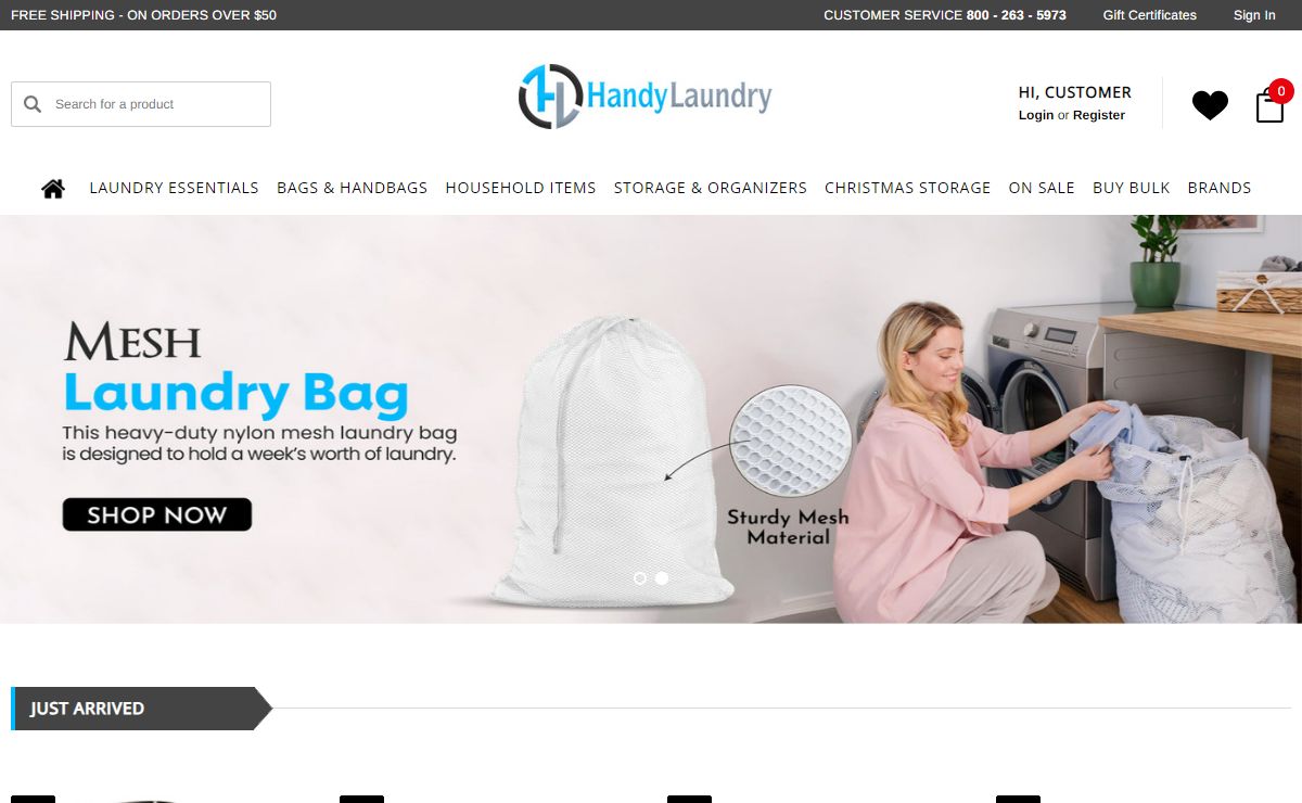 Laundry Bags, Mesh, Nylon, Canvas Tote Bags by Handy Laundry