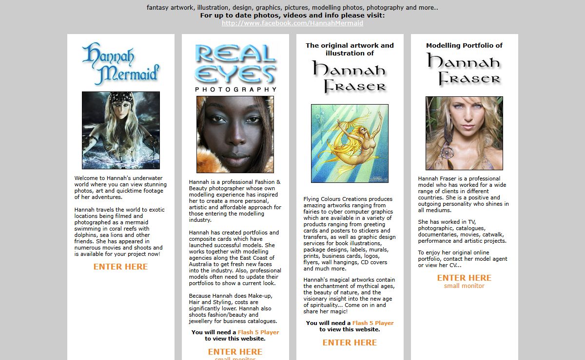 Hannah Fraser Artworks - fantasy artwork, fairies, mermaids, photography, modelling