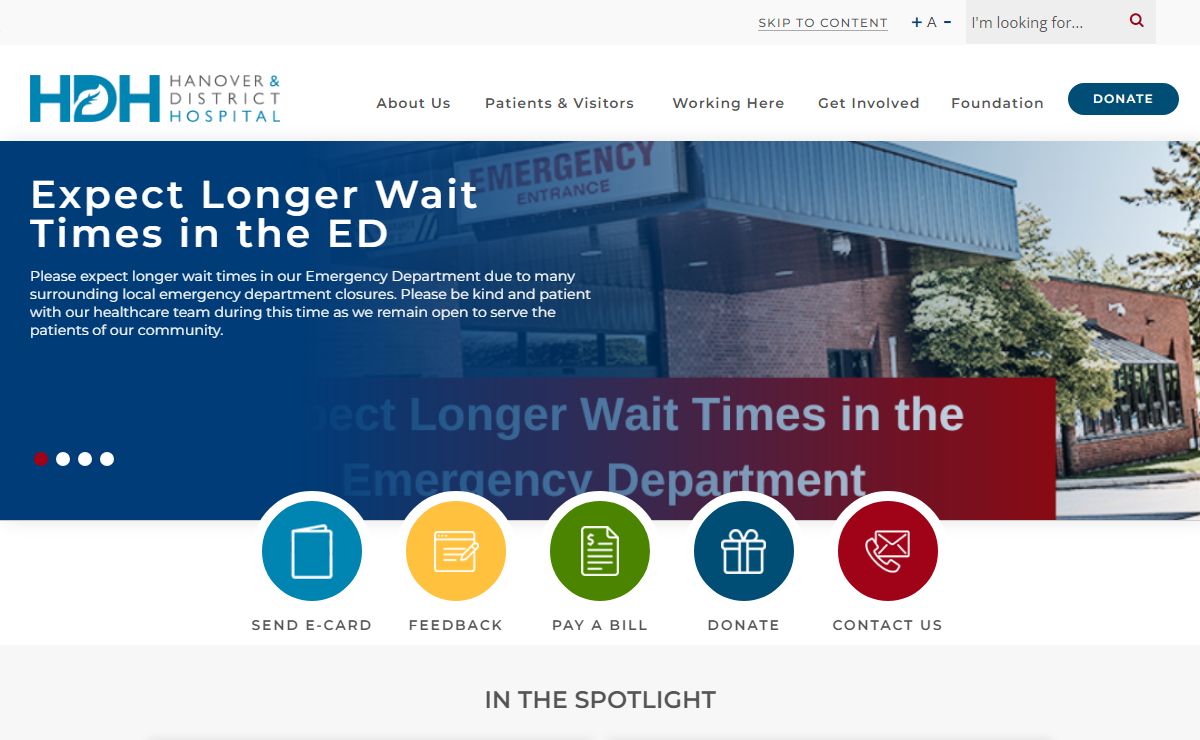 Hanover & District Hospital - Home