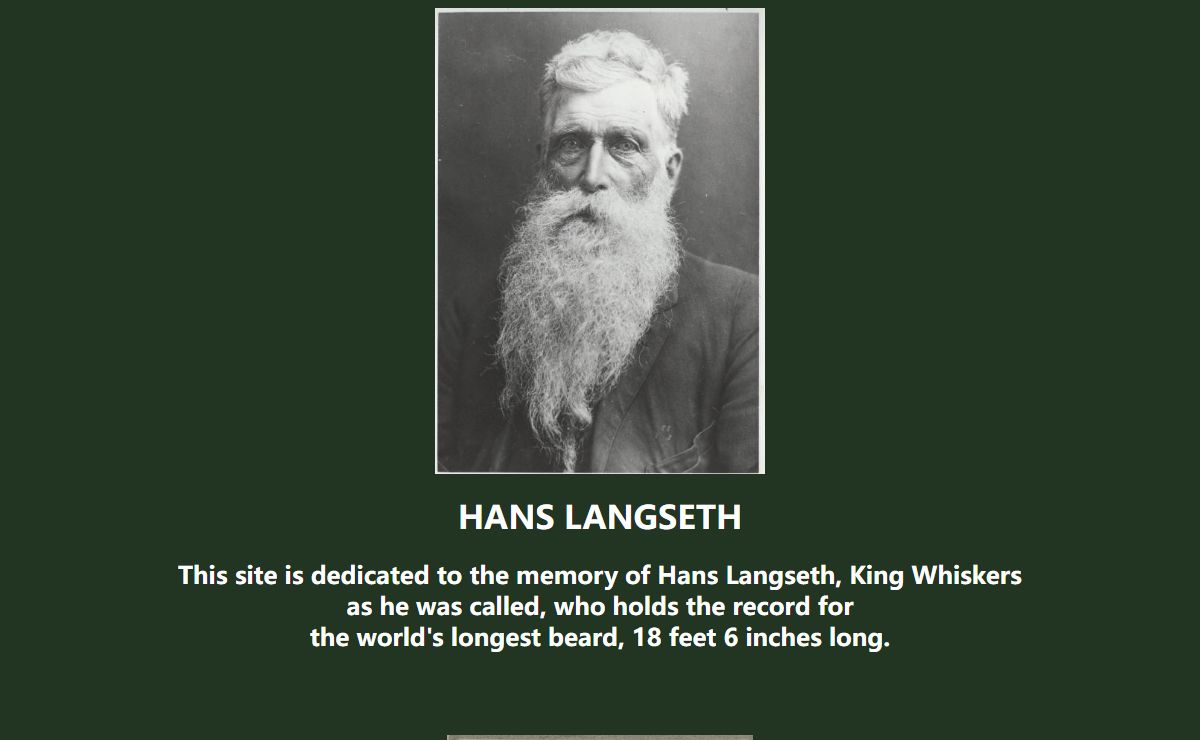 HANS LANGSETH - World Record Longest Beard - King Whiskers