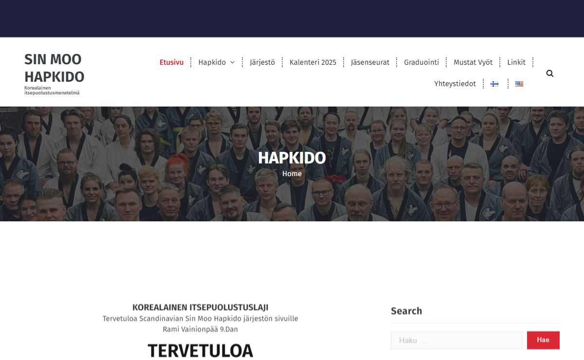 SIN MOO HAPKIDO – Korealainen itsepuolustusmenetelmä