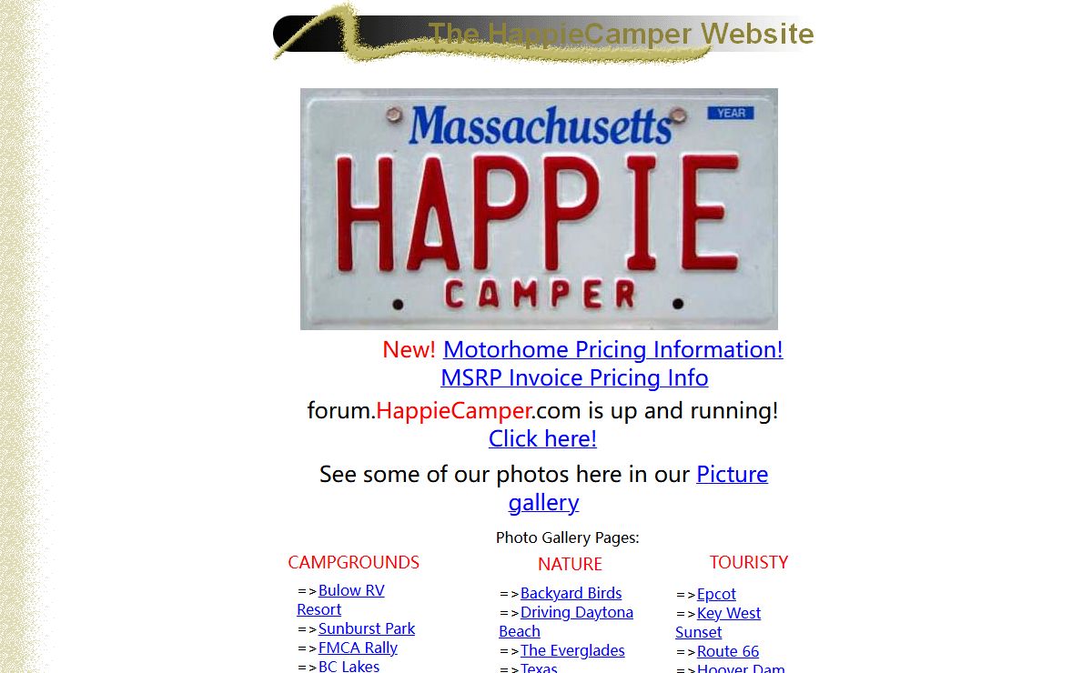 The HappieCamper Website