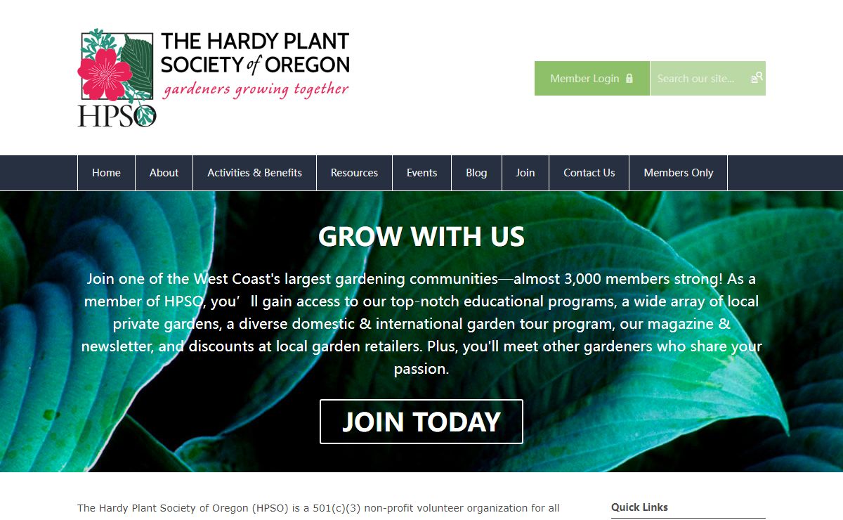 The Hardy Plant Society of Oregon - Home Page