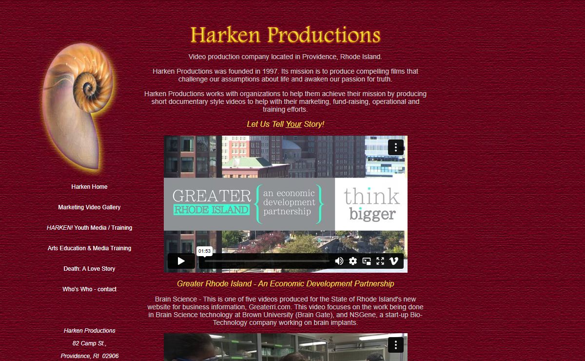 Harken Productions |video production company Providence, RI Rhode Island and Boston, MA