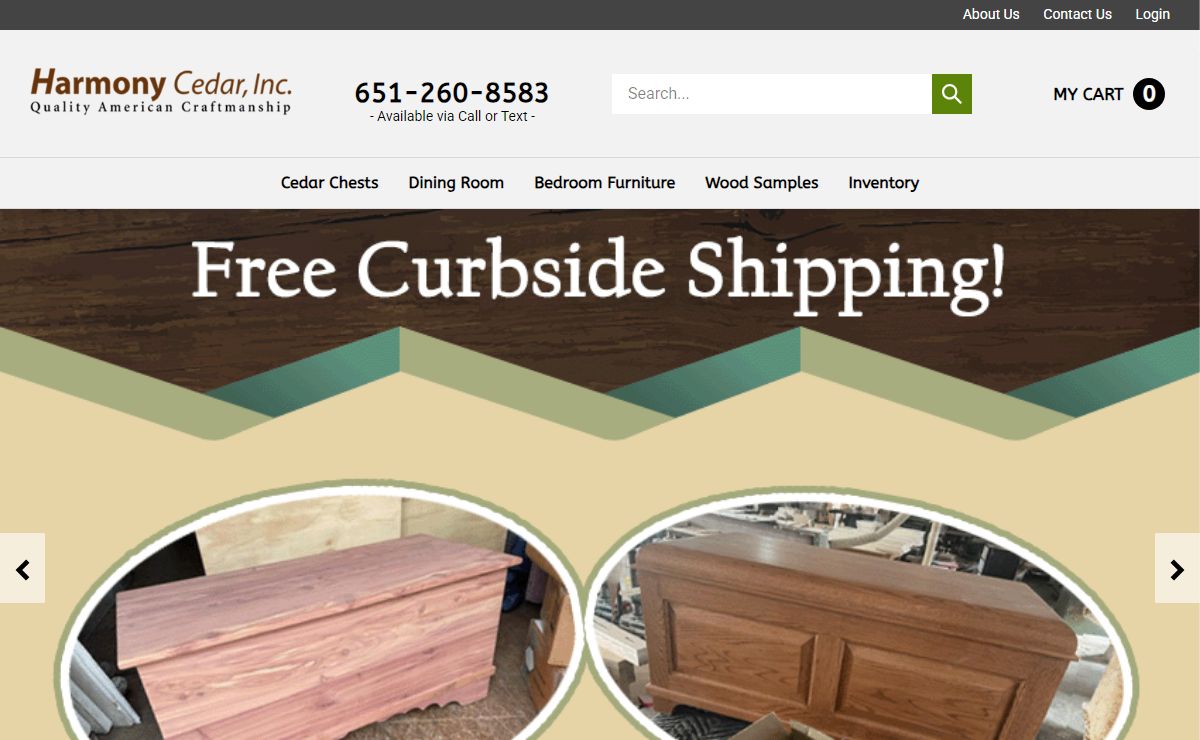 Handcrafted Solid Real Wood Custom Cedar Chests & Amish Furniture by Harmony Cedar