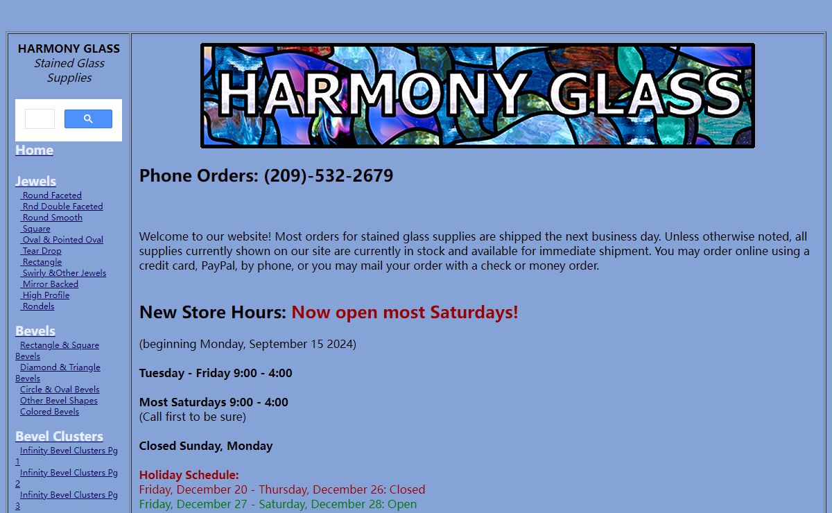 Harmony Glass Stained Glass Supplies