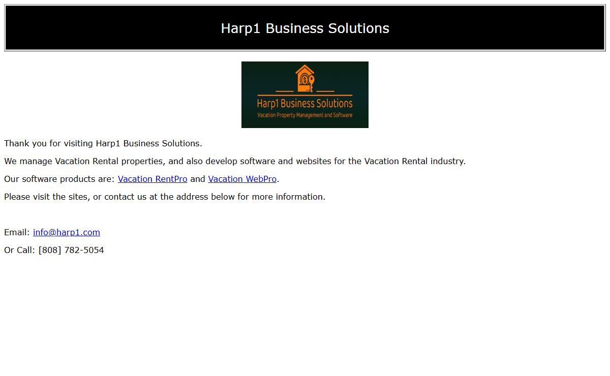 Harp1 Business Solutions - Vacation Rental Management and Software