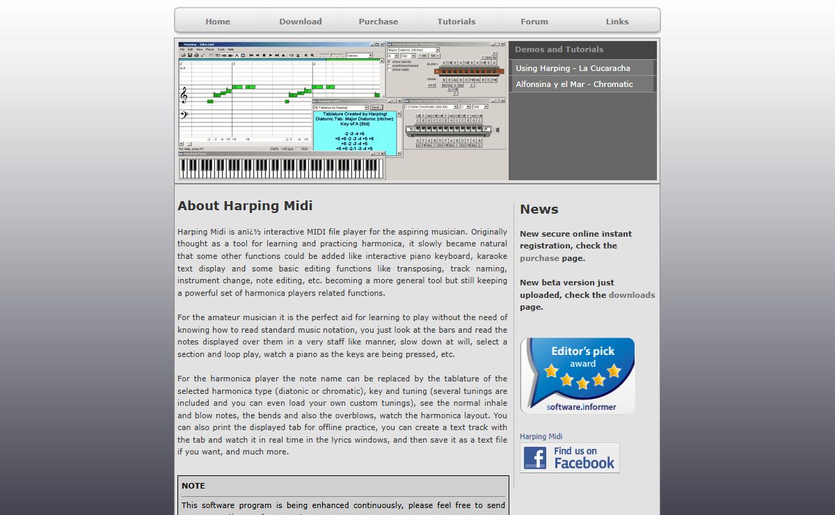 Harping Midi - Notation MIDI player and more
