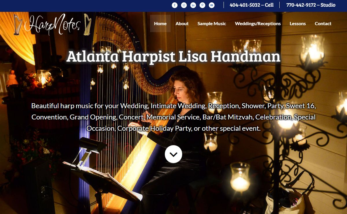 Atlanta Harpist Lisa Handman - Harp Performances & Lessons