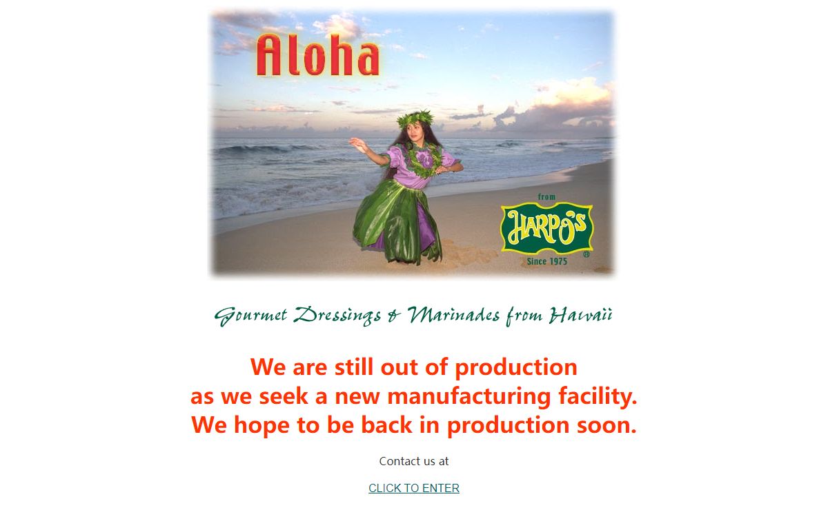 Aloha from Harpos Dressings - Salad Dressings from Hawaii