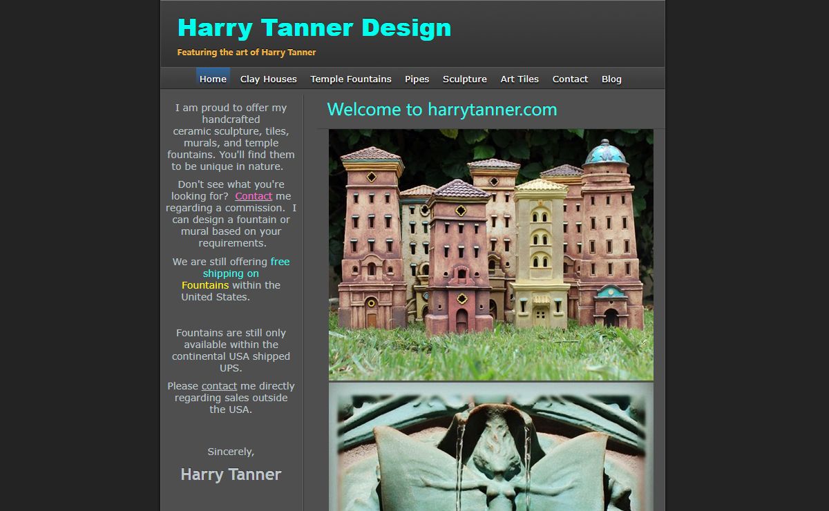 Welcome to harrytanner.com | Harry Tanner Design