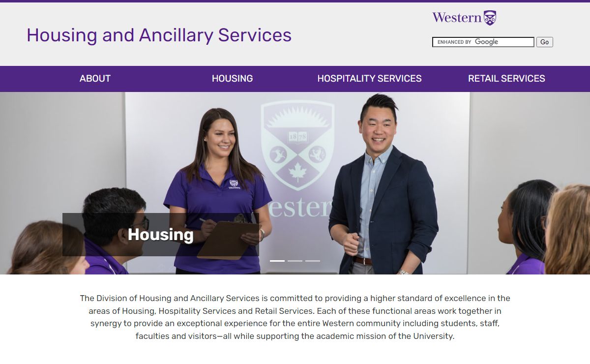 Housing and Ancillary Services at Western University