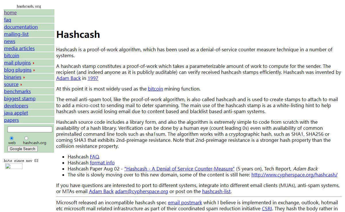 Hashcash.org