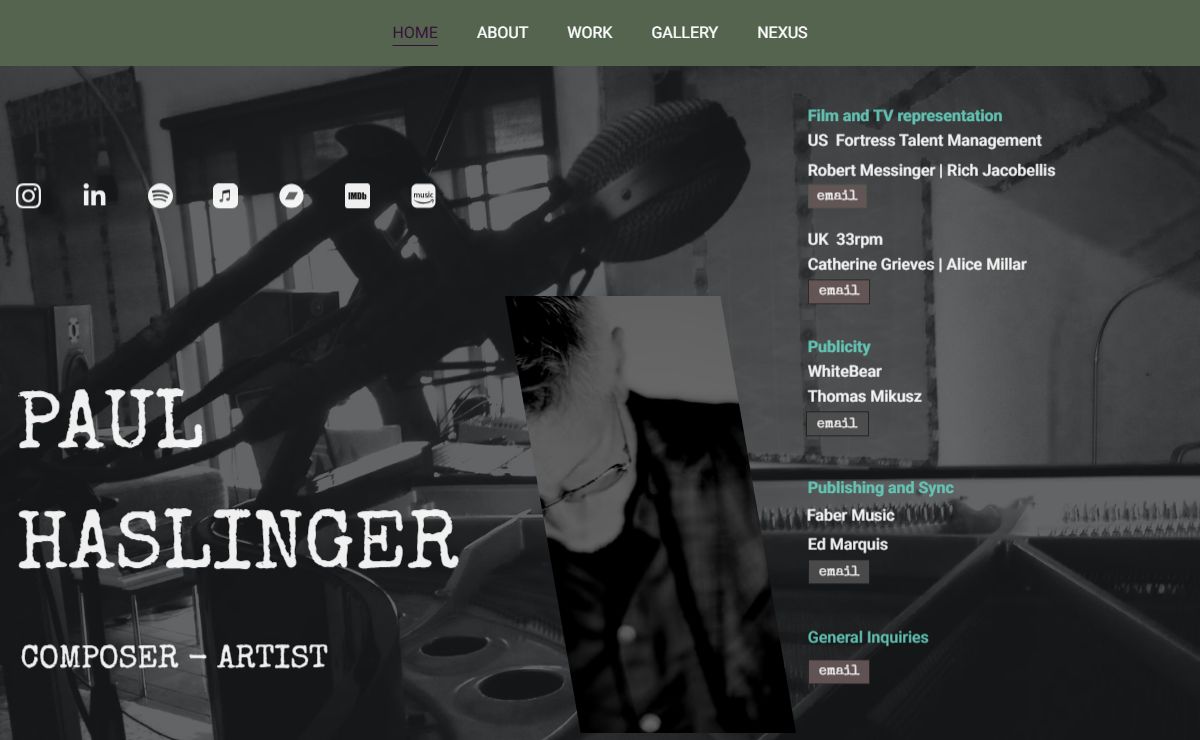 Paul Haslinger - Composer for Film, TV, and Games | Paul Haslinger