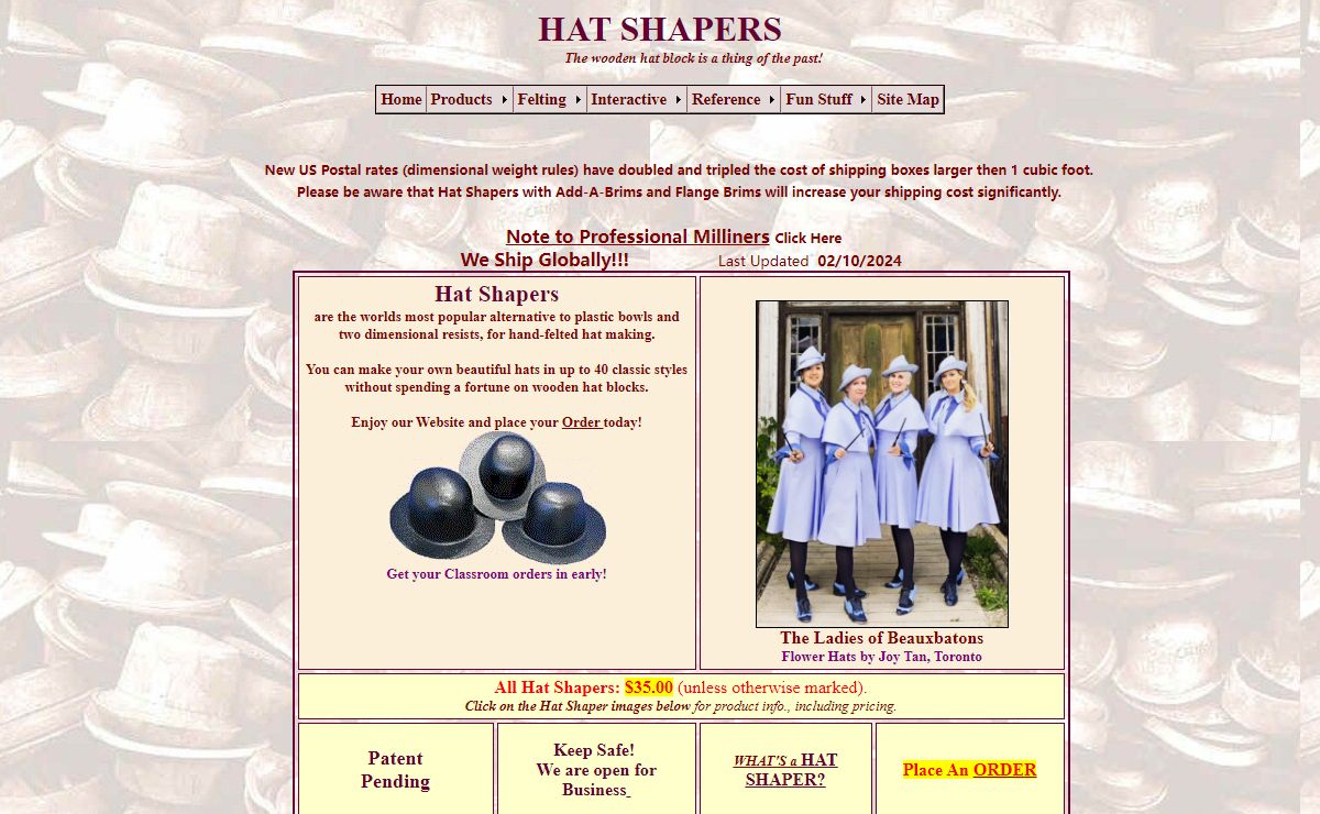 Hat Shapers, affordable plastic hat blocks for hand felters
