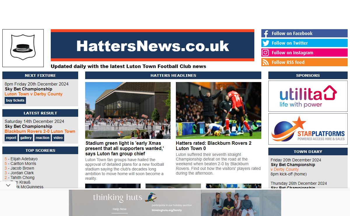 Luton Town Football Club (www.HattersNews.co.uk)